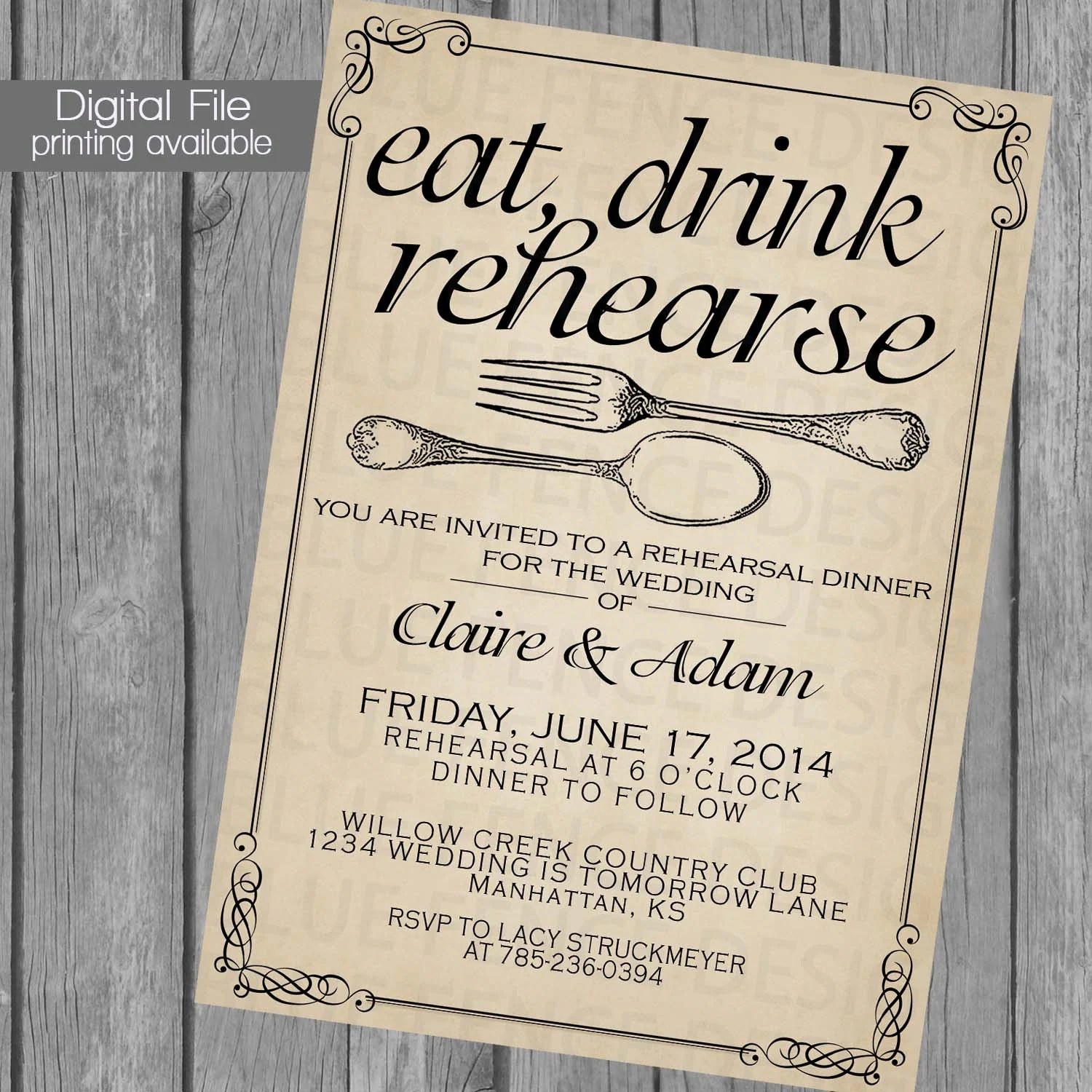 Rehearsal Dinner Invite Template Printable And Enjoyable Learning