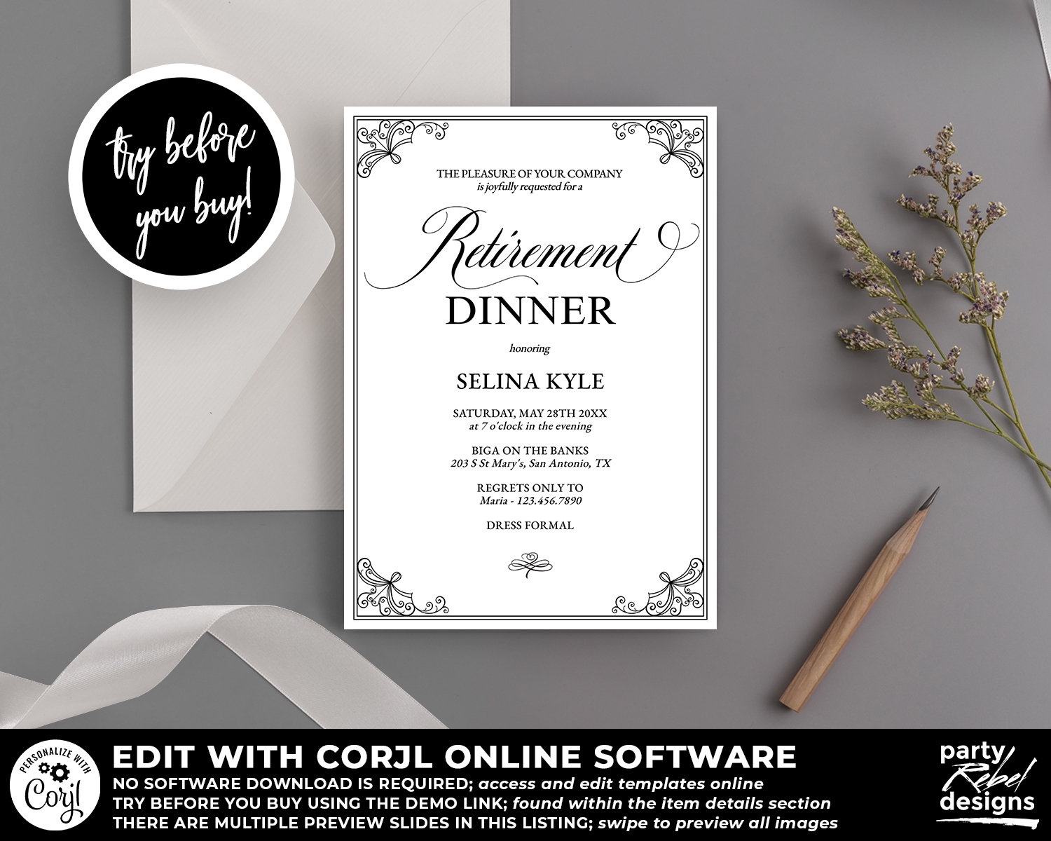 Retirement Dinner Invitation Printable Template Retirement Party Invitation Appreciation Party Invitation Gold Dinner Invitation DP15 Etsy New Zealand