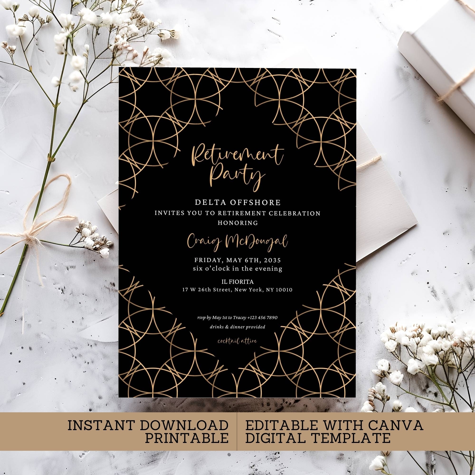 Retirement Party Invitation Template Company Event Business 