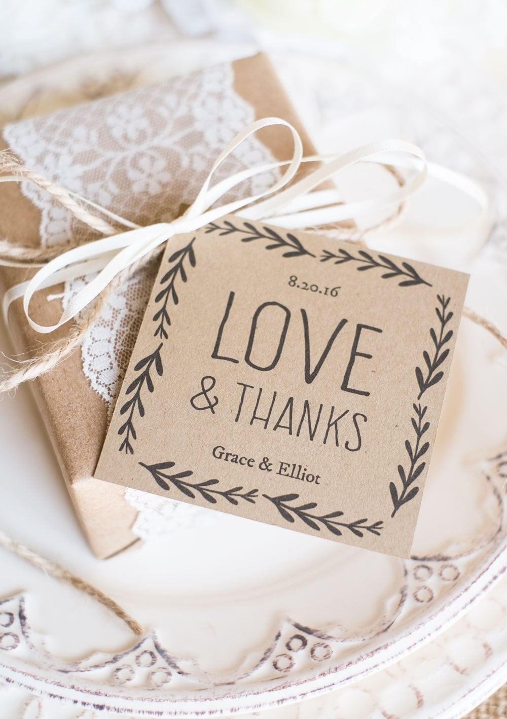 Rustic Wedding Favor Tags Printable Favor Tag Template Kraft