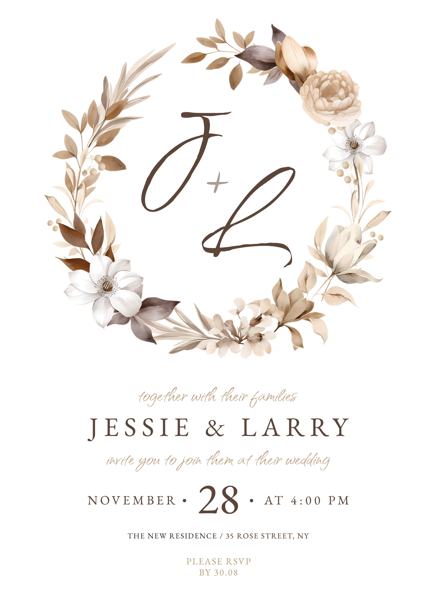 Rustic Wedding Invitation Free Google Docs Template Gdoc io