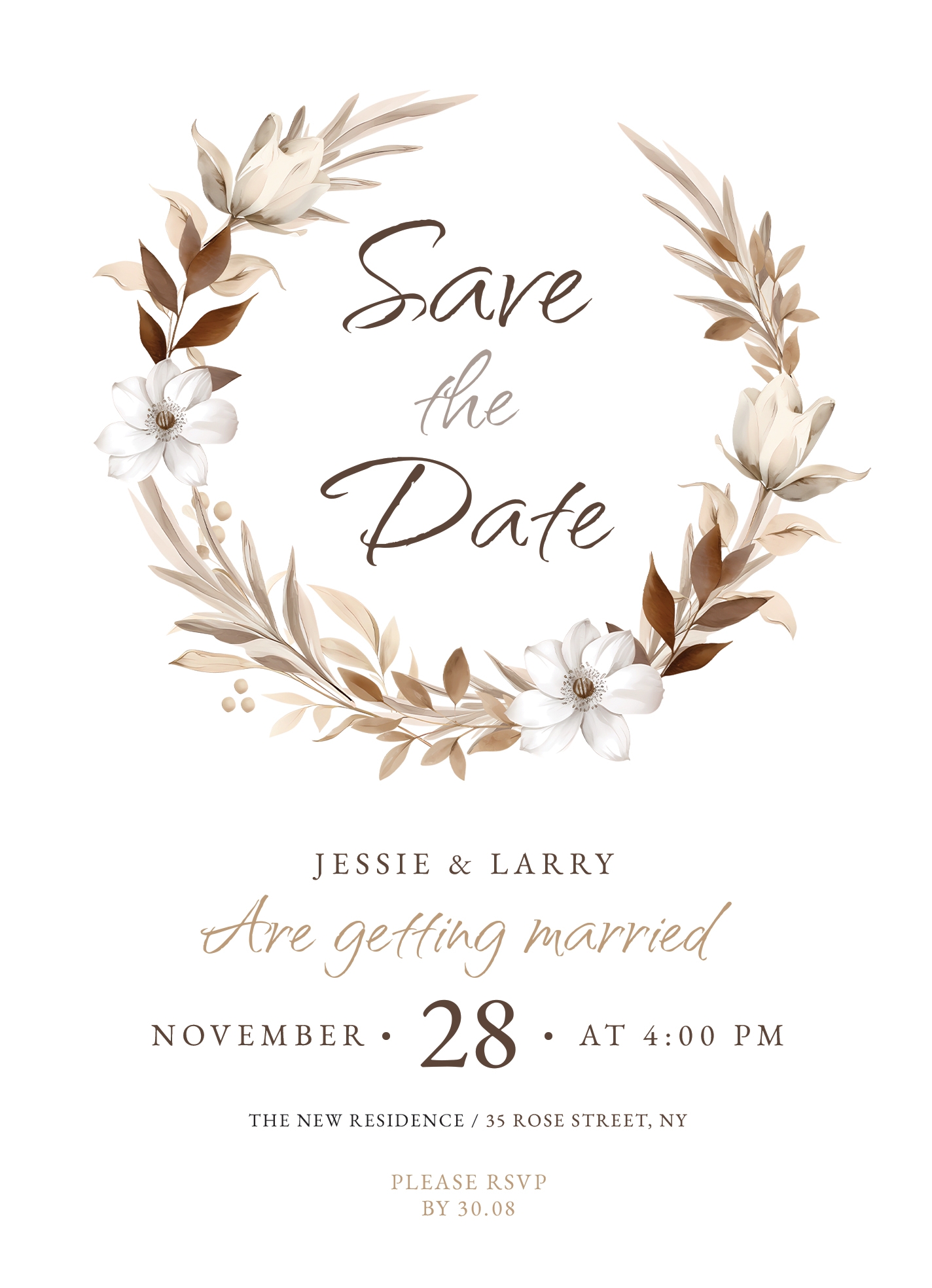 Rustic Wedding Save The Date Free Google Docs Template Gdoc io