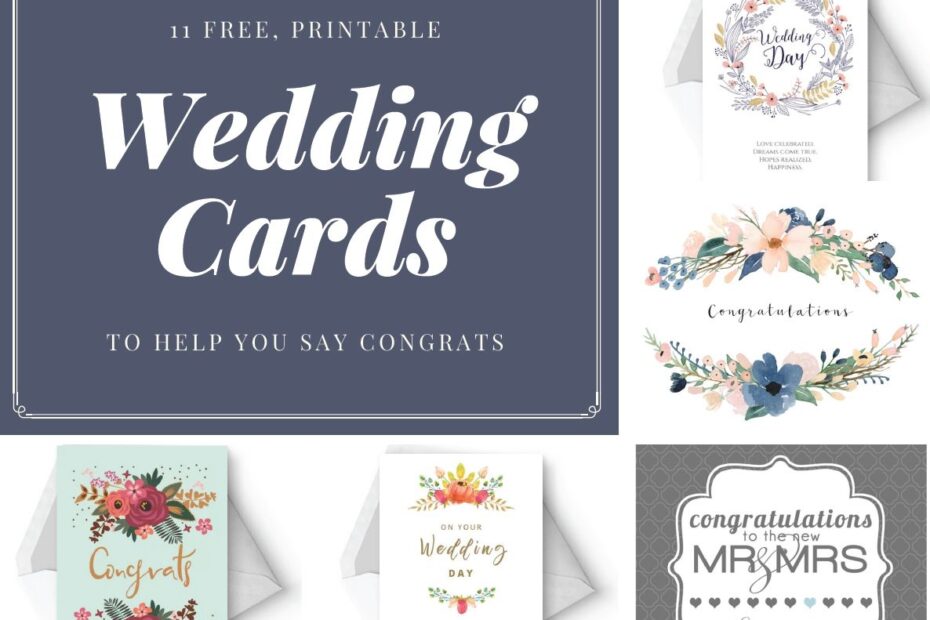 Say Congrats With A Free Printable Wedding Card Wedding Cards Free