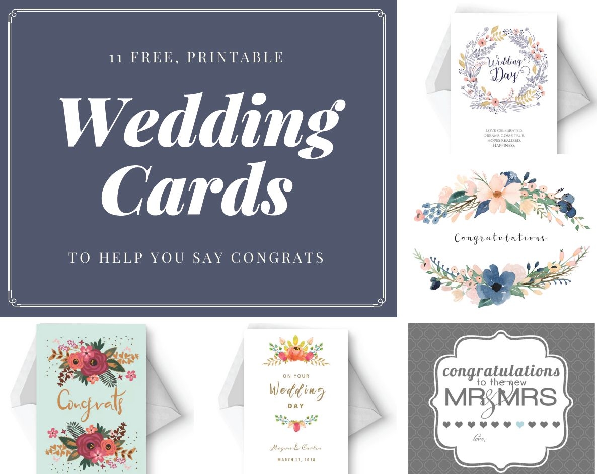 Say Congrats With A Free Printable Wedding Card Wedding Cards Free 