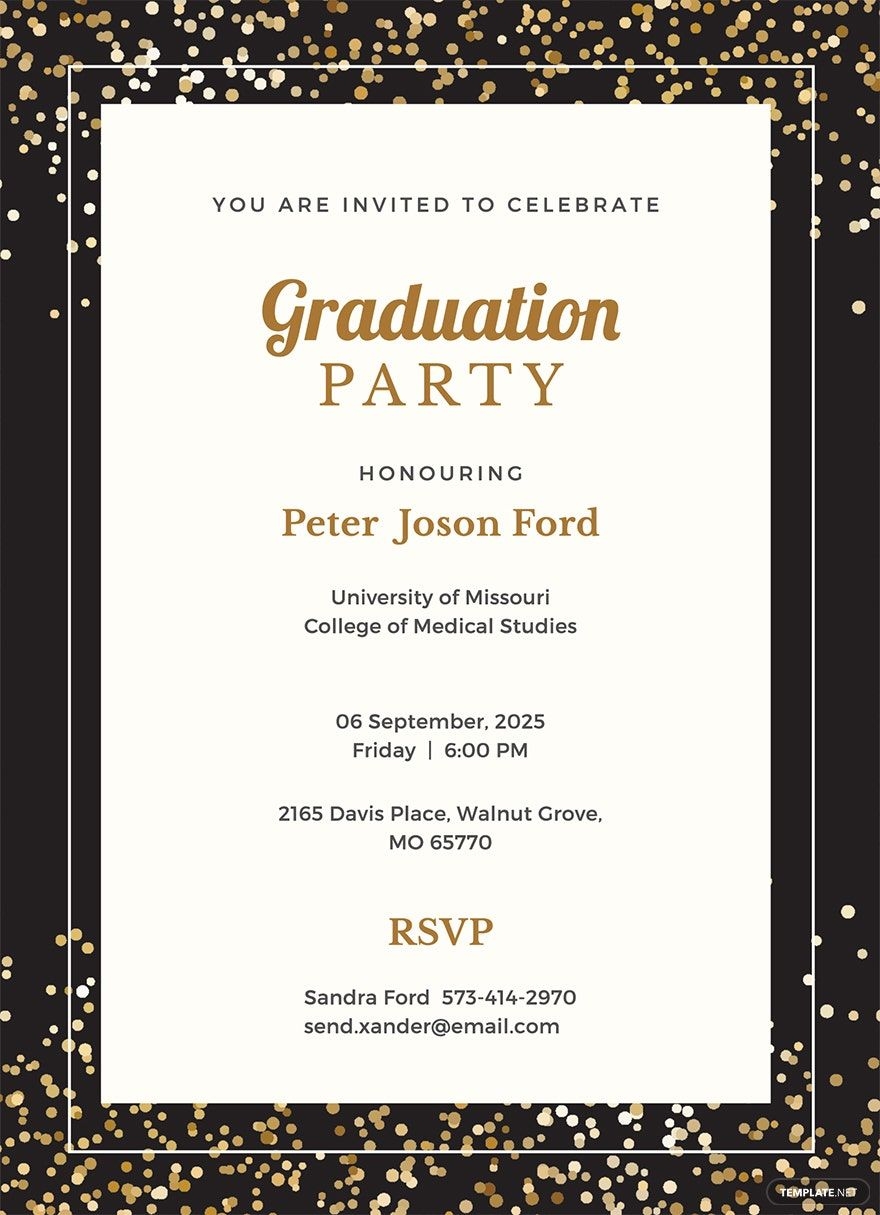 Simple Graduation Invitation Template In Pages Illustrator Publisher Word PSD Google Docs Download Template