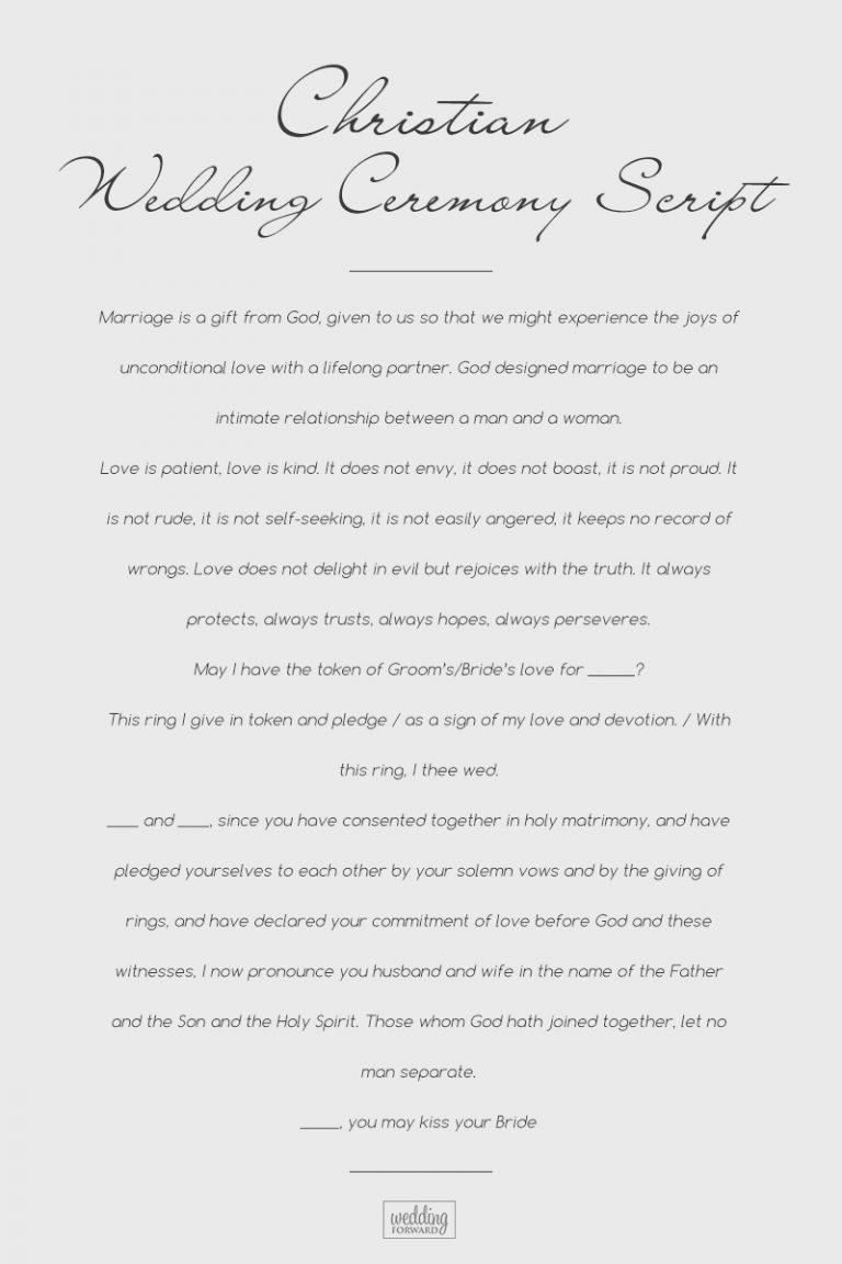 Simple Wedding Ceremony Script Printable