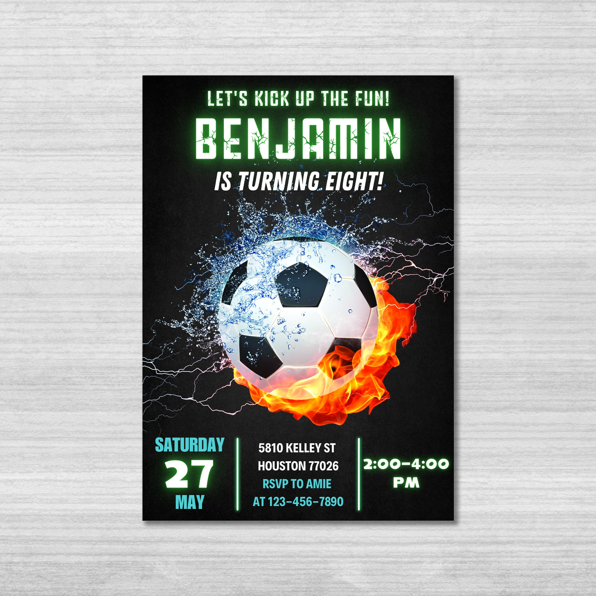 Soccer Birthday Invitation Template Soccer Party Invitation Soccer Game Football Birthday Invite Kid Invite Boys Party Editable Canva Etsy