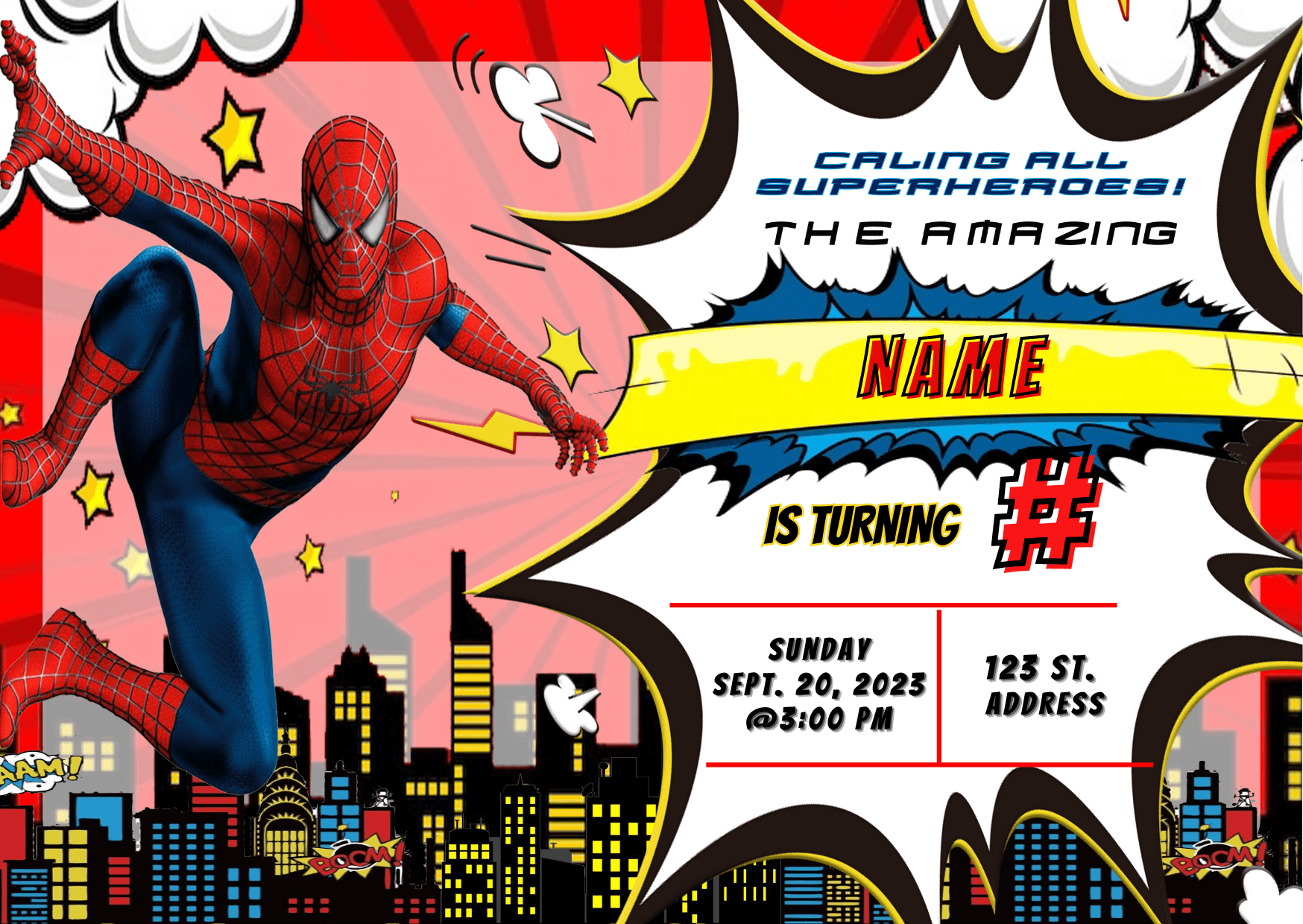 Spiderman Invitation Digital Template Download By Tuico jayvie jt Raket PH