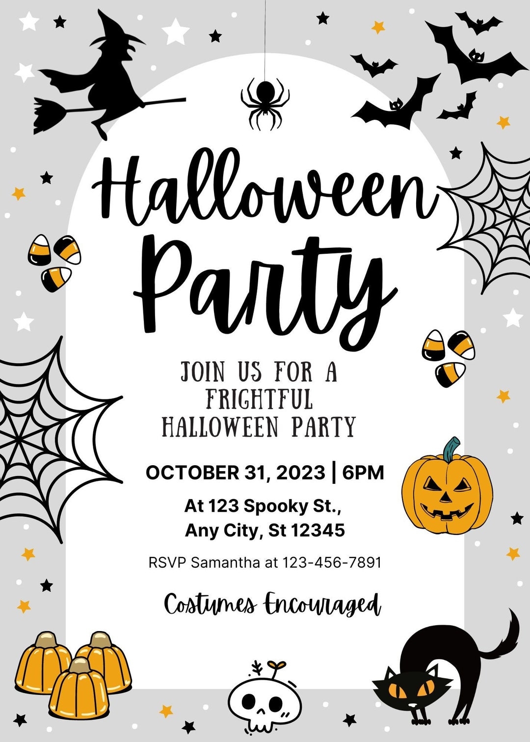 Spooktacular Halloween Party Invitation Instant Download Editable Template Spooky Ghost Invite Spooky Party Halloween Invitation Etsy
