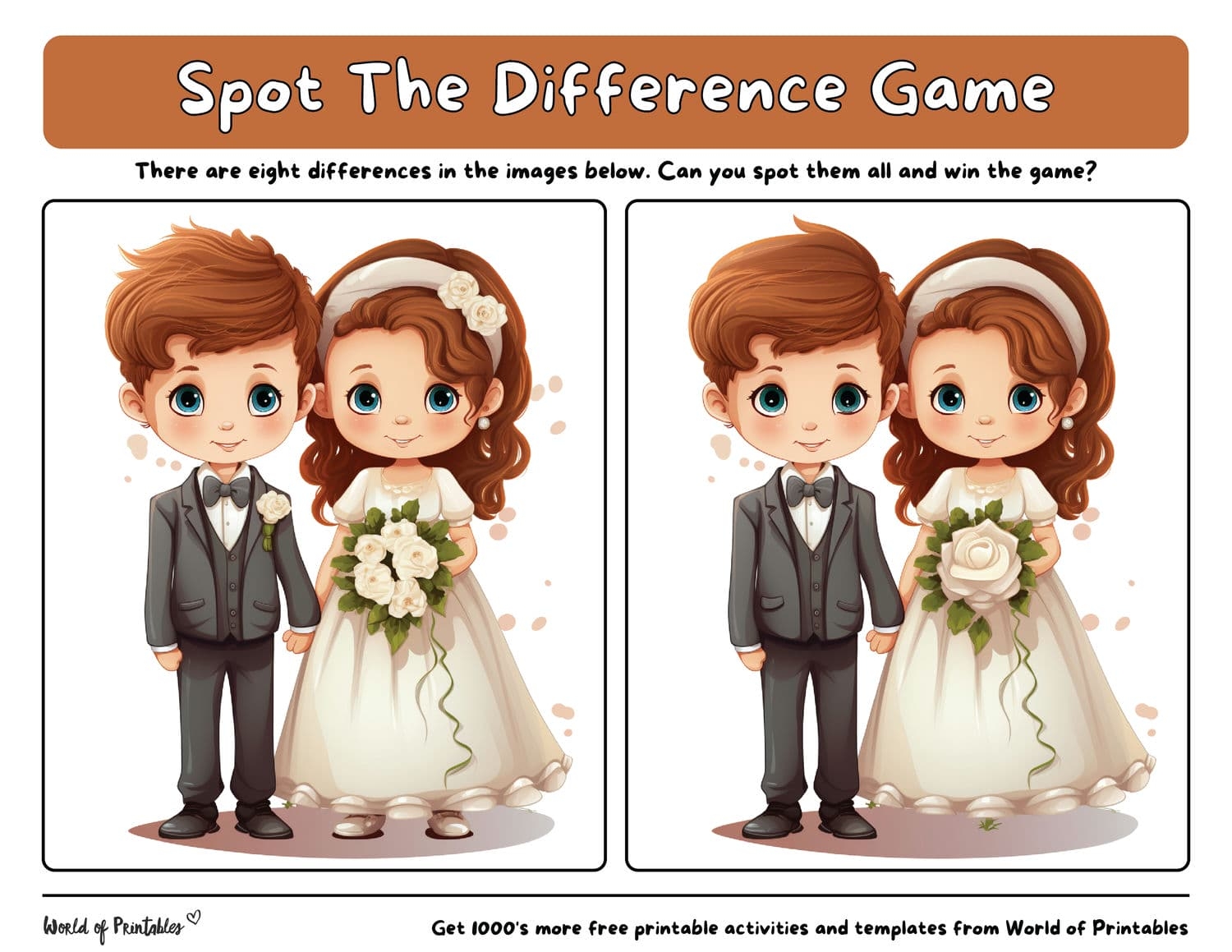 Spot The Difference Wedding Games World Of Printables