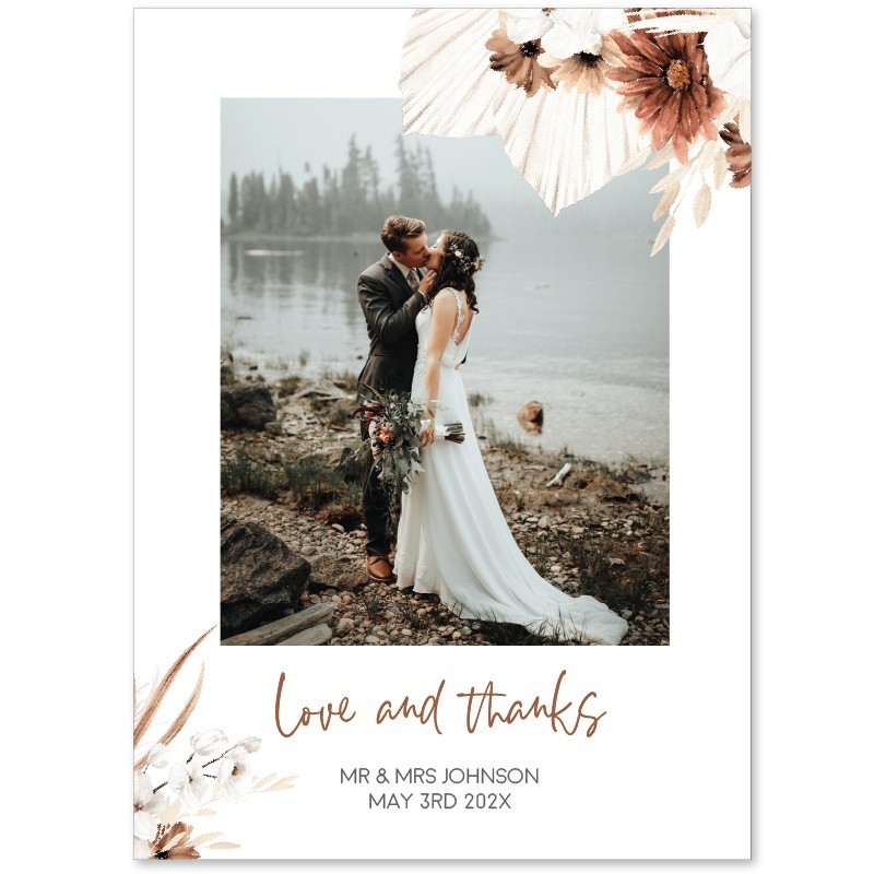 Sweet Mist Boho Wedding Thank You Cards