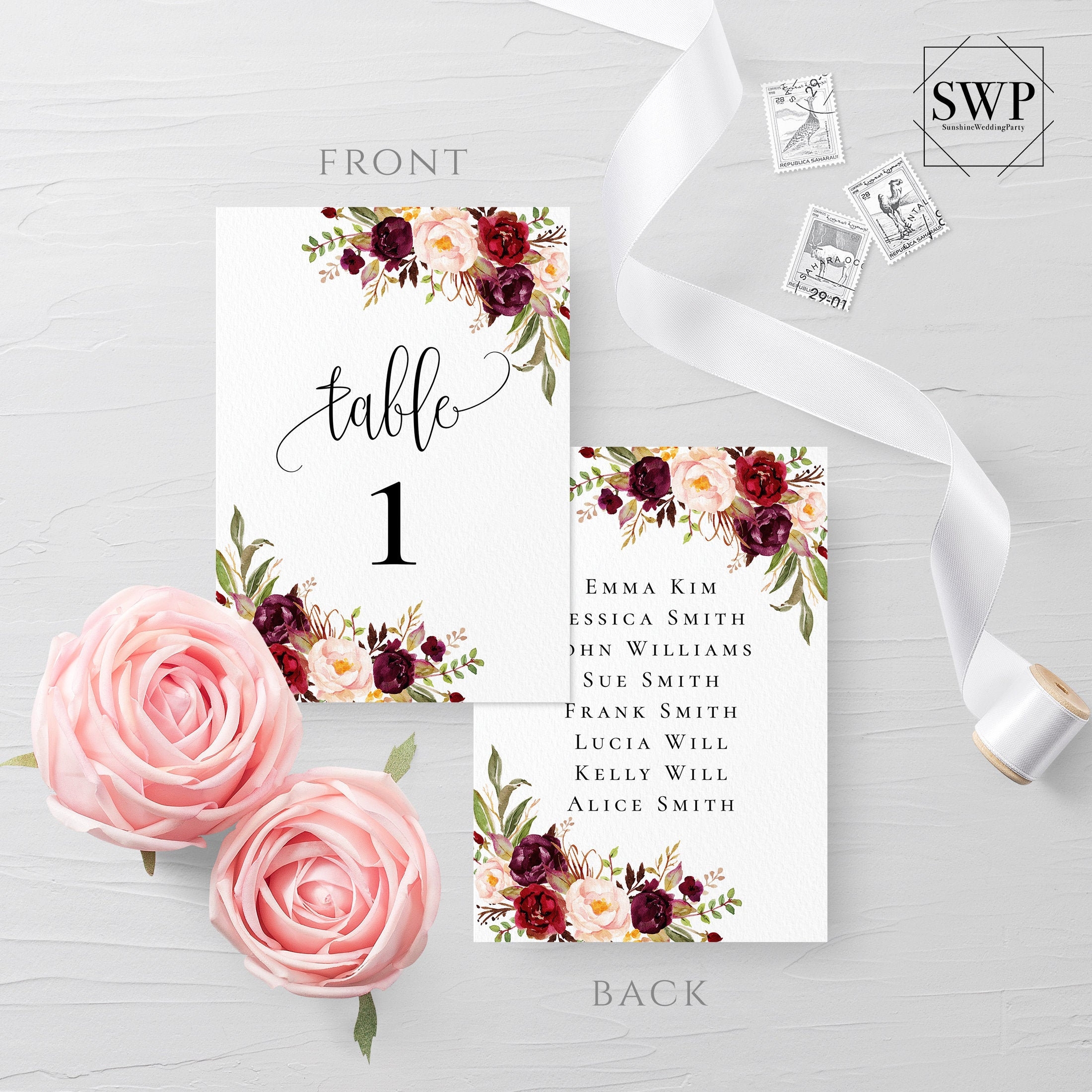 Table Card Template Wedding Table Number Printable Wedding Etsy