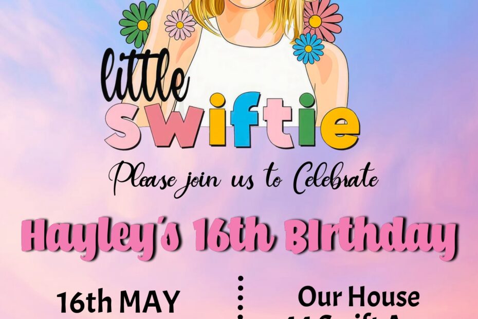 Taylor Swift Invite Invitation Download Itty Bitty Cake Toppers