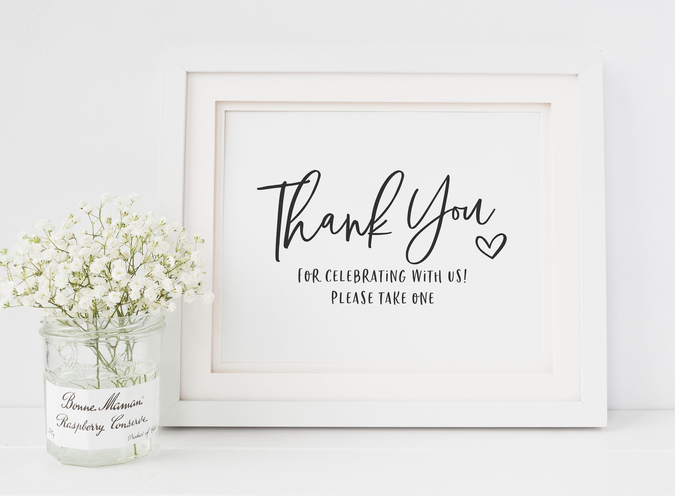 Thank You For Celebrating With Us Please Take One Favor Table Sign Wedding Favor Sign Bridal Shower Favor Table Printable Thank You Etsy