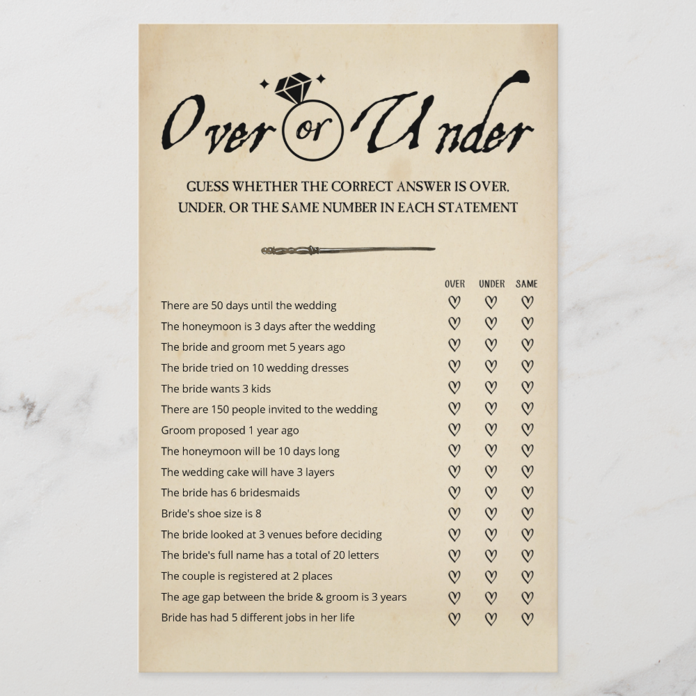 The Most Popular u0026 Printable Bridal Shower Games Zazzle Ideas