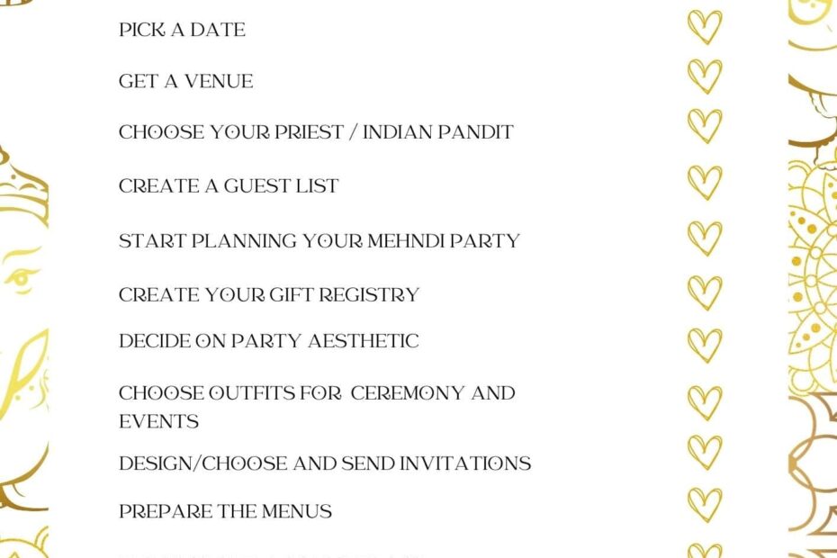 The Ultimate Indian Wedding Checklist For Perfect Planning