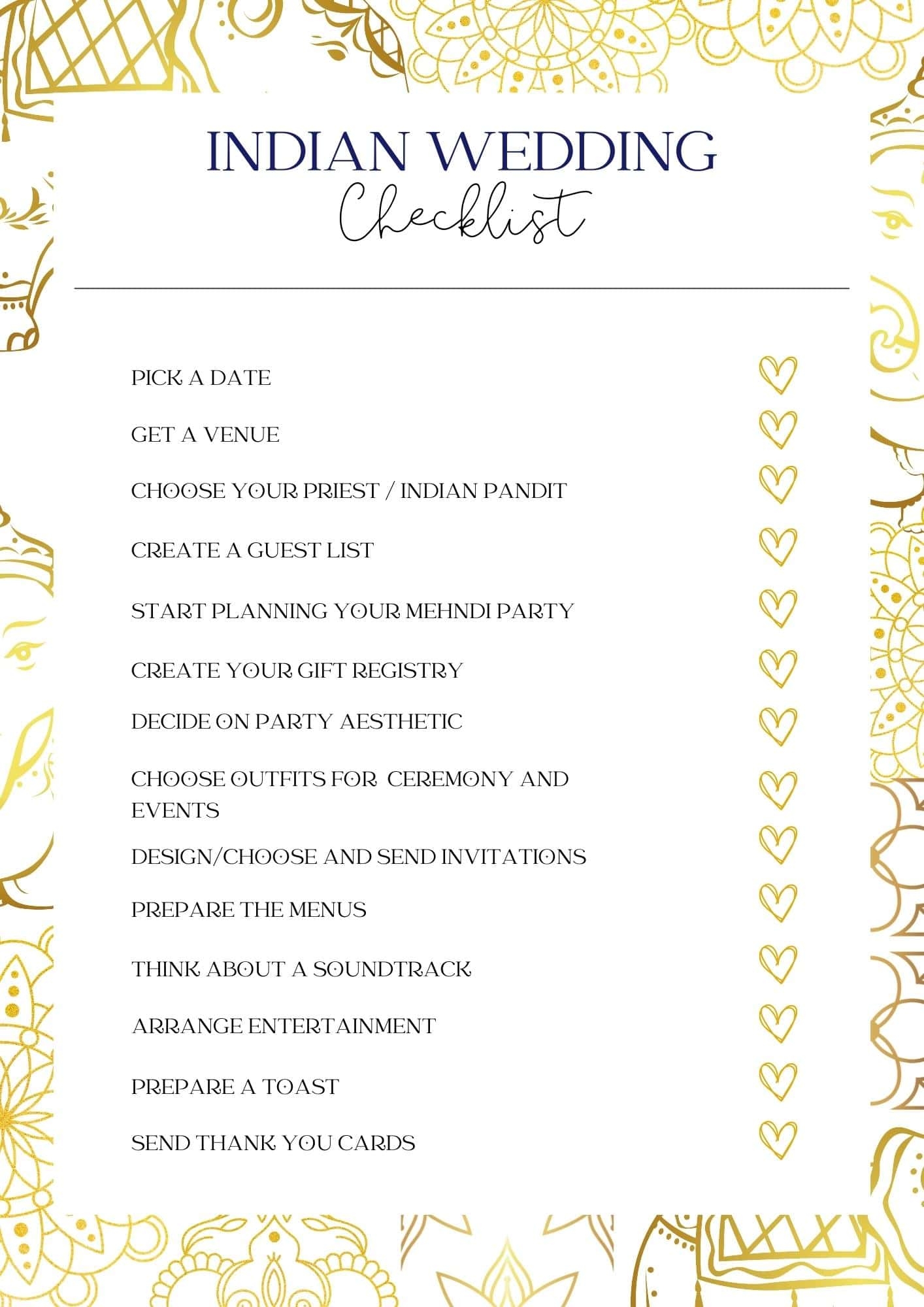 The Ultimate Indian Wedding Checklist For Perfect Planning