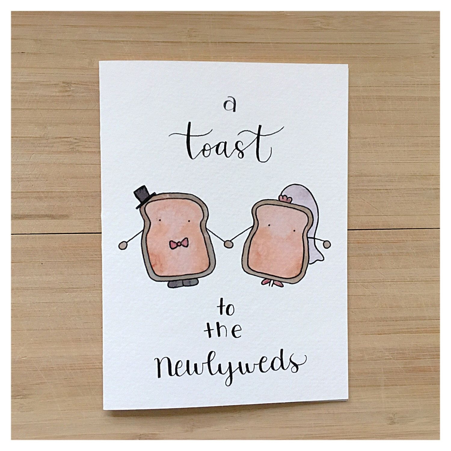 Toast To The Newlywed Card toast Couple Toast Card Funny Wedding 