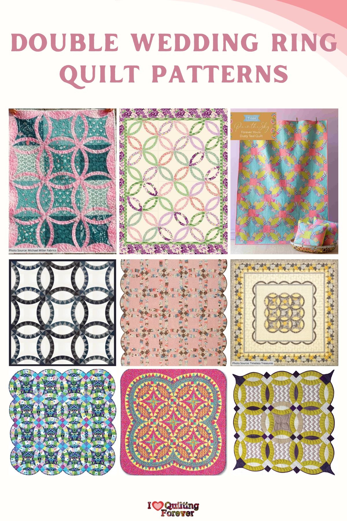 Top 15 Free Double Wedding Ring Quilt Patterns 9 Bonus Patterns For 