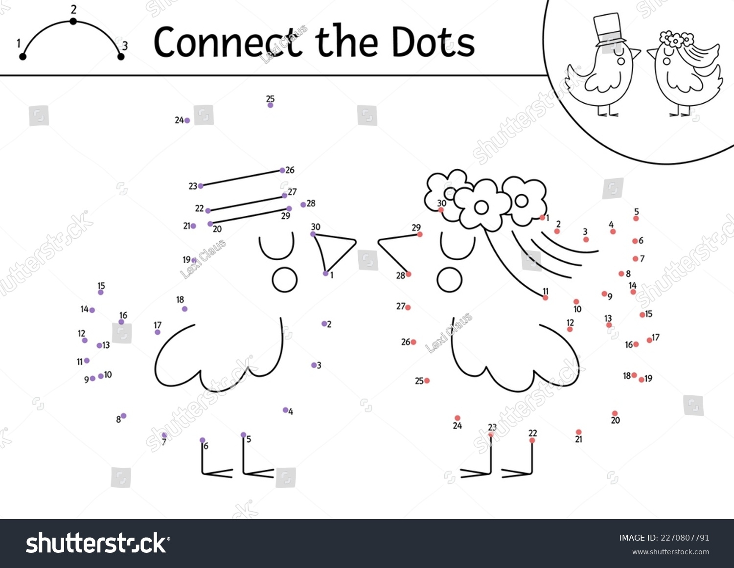 Vector Dot to dot Color Activity Cute Just Stock Vector Royalty Free 2270807791 Shutterstock