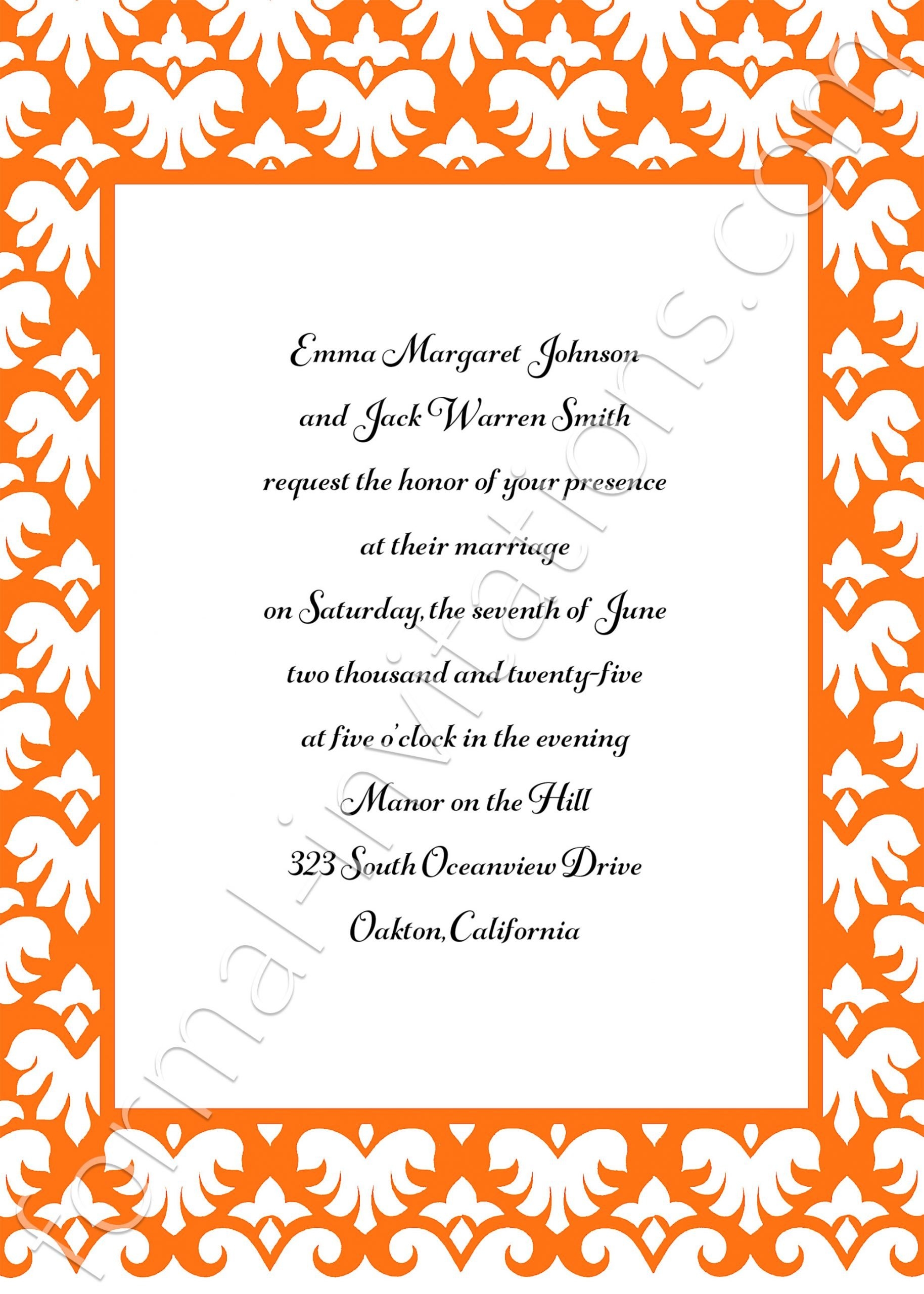 Vintage French Invitation Template