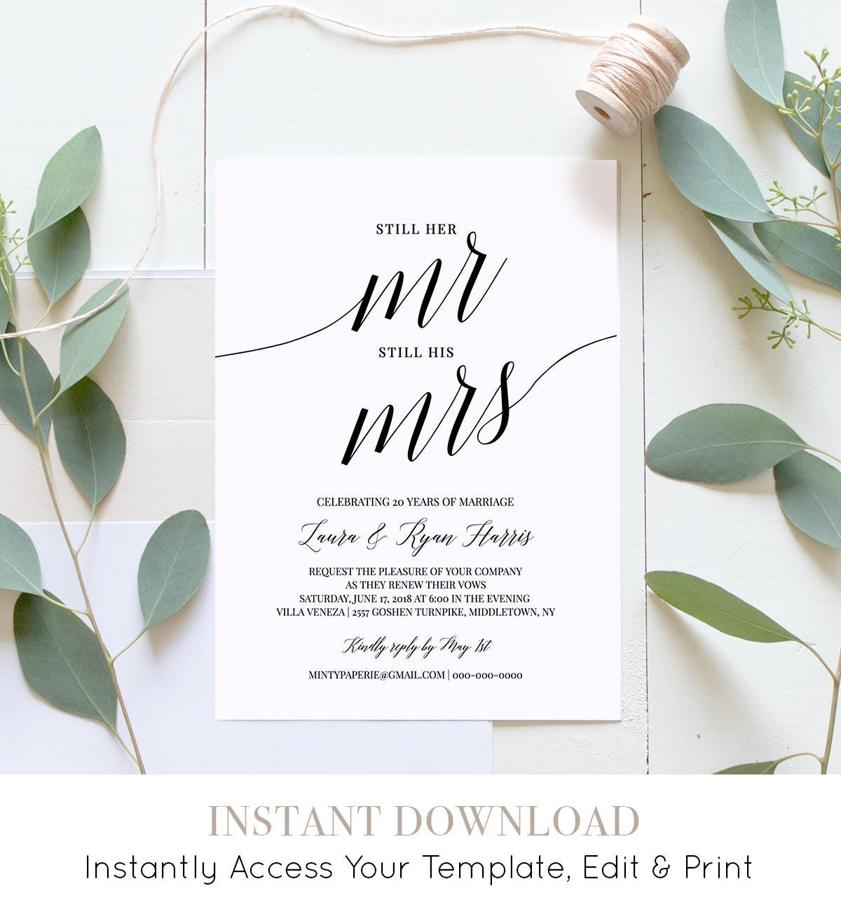 Vow Renewal Invitations Templates