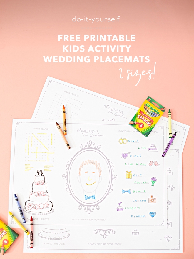 We Have The Cutest FREE Printable Kids Activity Sheets For Weddings 