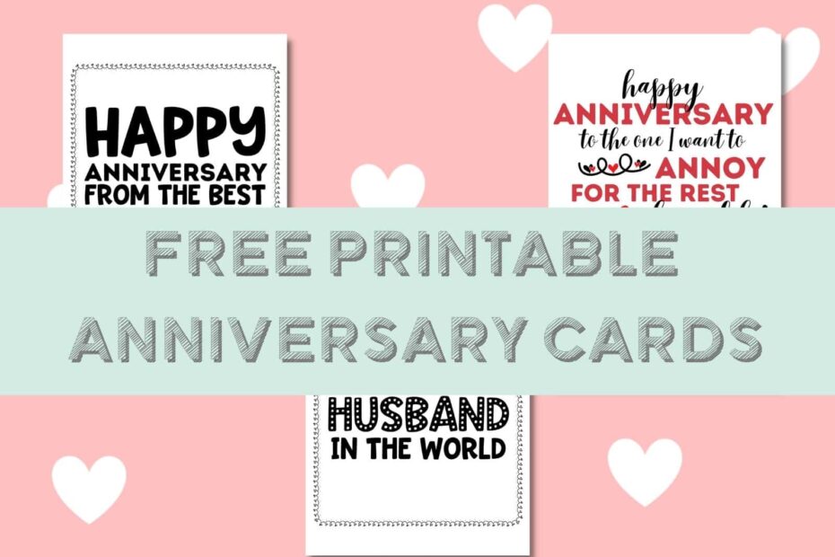 Wedding Anniversary Cards For Husband Printable