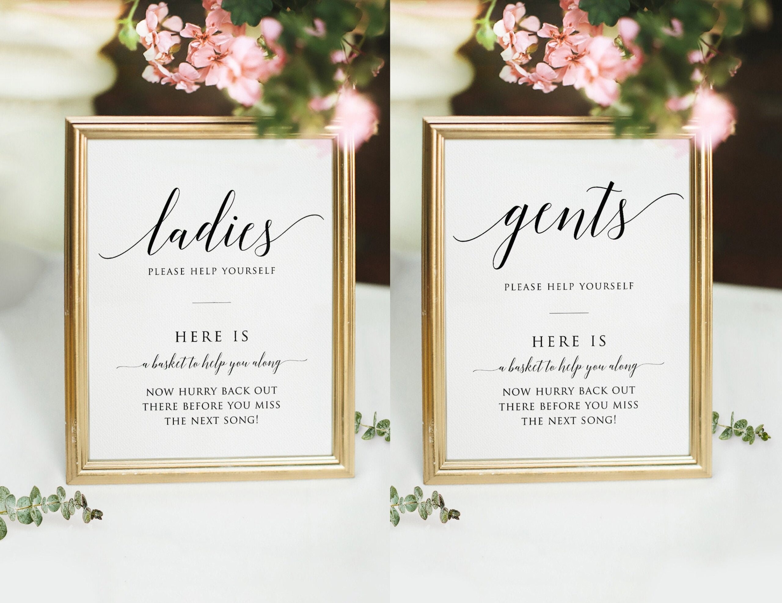 Wedding Bathroom Basket Sign Free Printable Free Printable