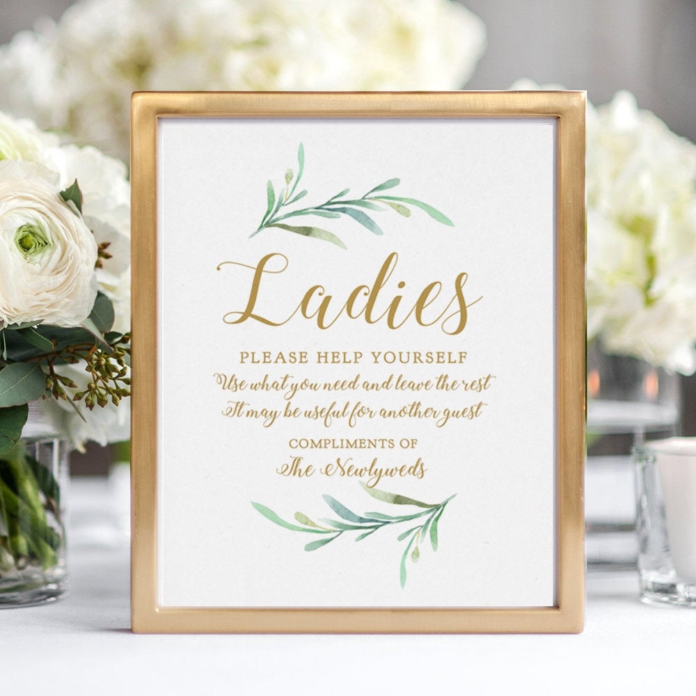 Wedding Bathroom Basket Sign Free Printable Free Printable Wedding