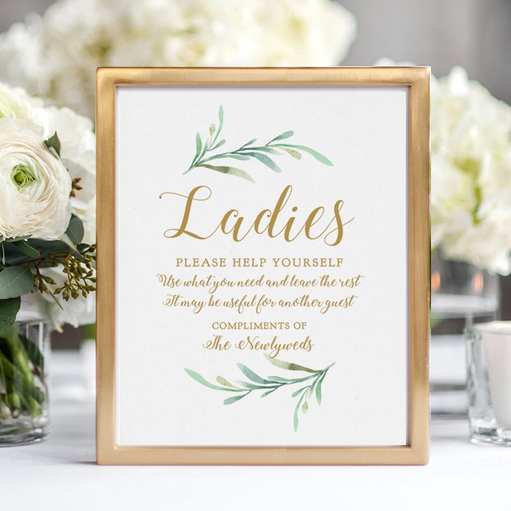 Wedding Bathroom Basket Sign Free Printable Free Printable Wedding
