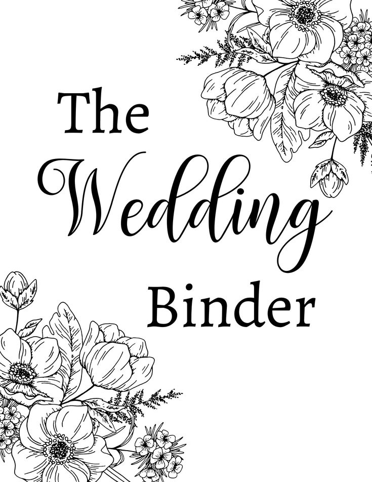 Wedding Binder 40 Pages Wedding Planner Guide Printable Printer 