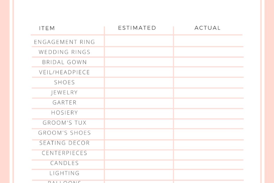 Wedding Budget Worksheet Cheers And Confetti Blog By Eventective