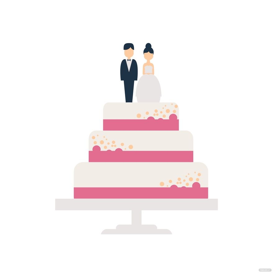 Wedding Cake Clipart In Illustrator SVG JPG EPS PNG Download Template