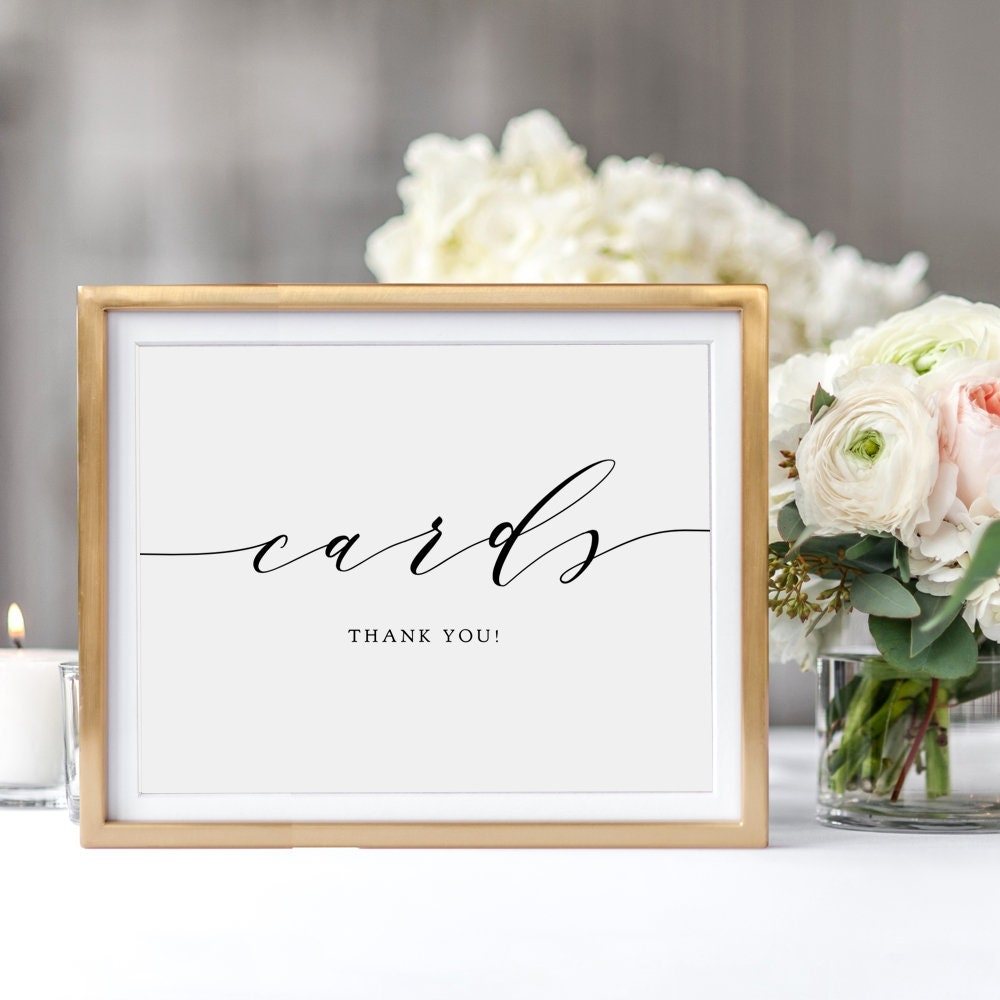 Wedding Cards Sign Printable Wedding Signage 4x6 5x7 8x10 