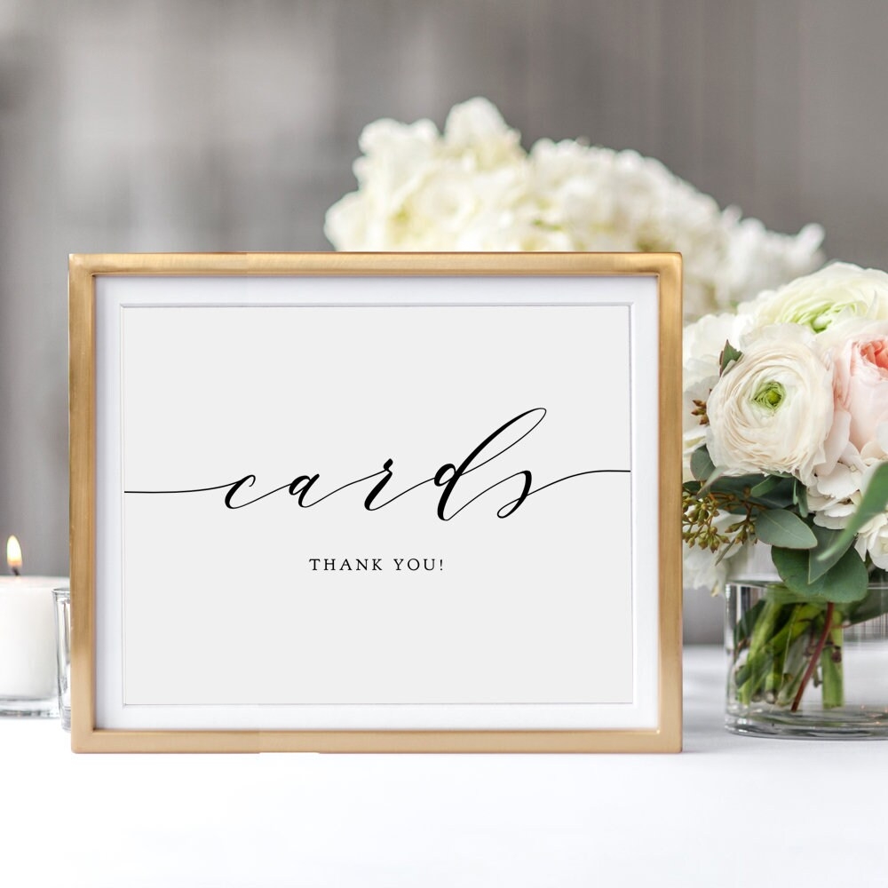 Wedding Cards Sign Printable Wedding Signage 4x6 5x7 8x10 Cards 