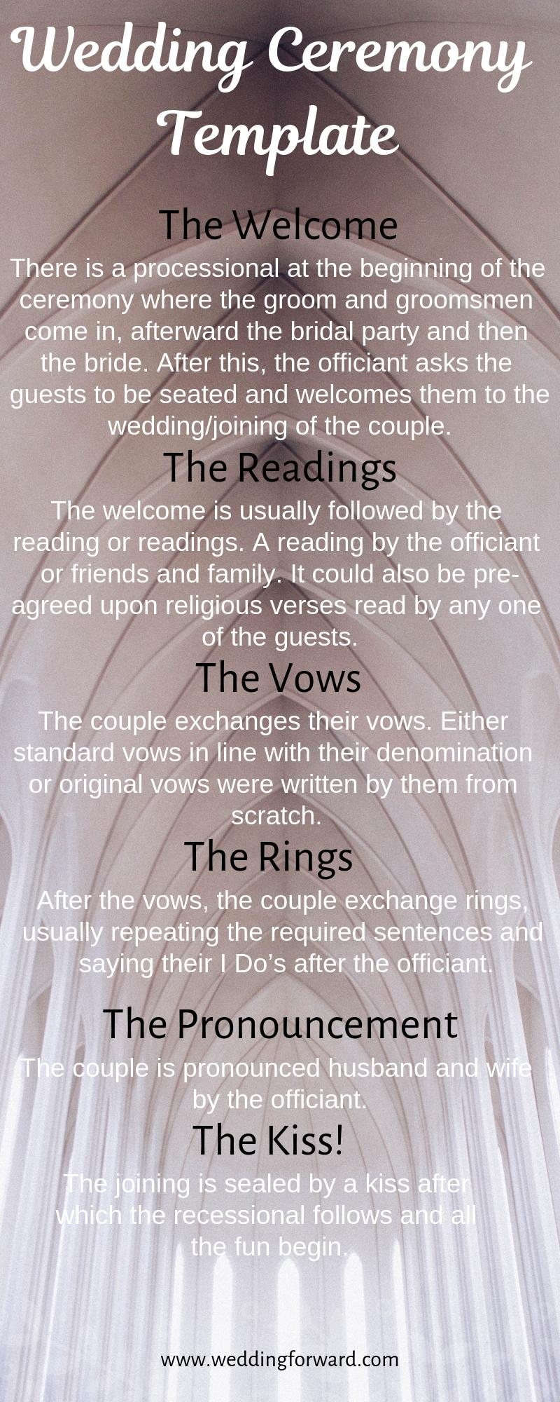 Wedding Ceremony Outlines The Complete Guide Wedding Forward
