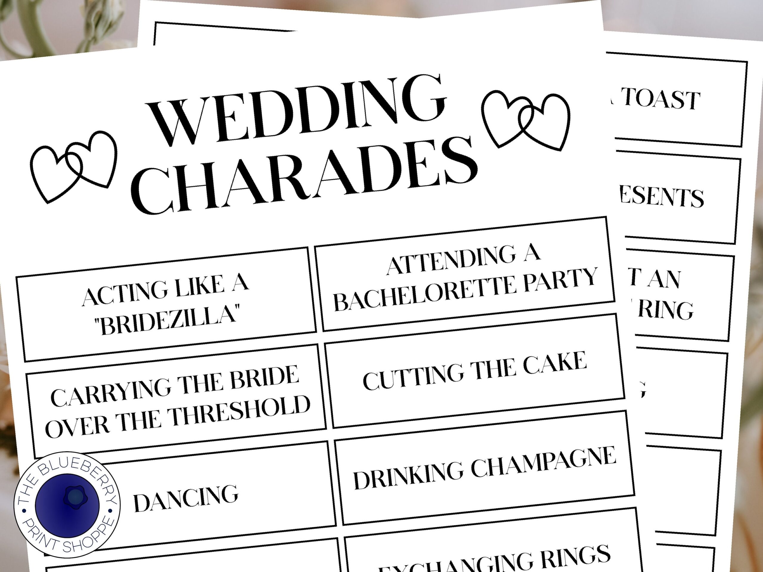 Wedding Charades Wedding Shower Game 32 Phrases To Act Out Bridal Shower Game Engagement Party Activity Couples Shower Printable