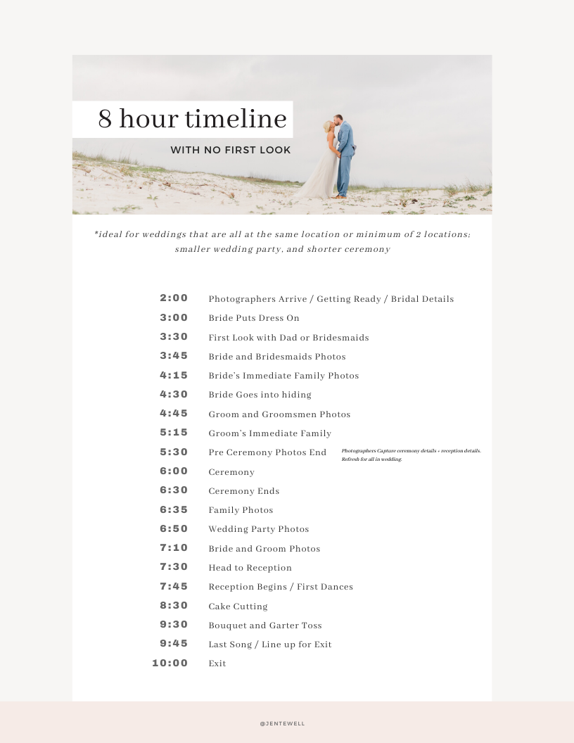 Wedding Day Timeline Example Fairhope 30A Alabama Wedding 
