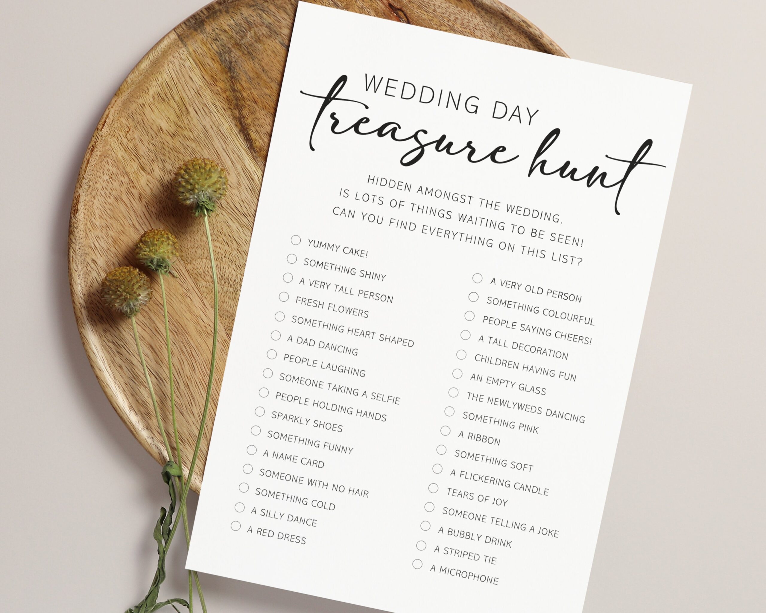 Wedding Day Treasure Hunt Cards Wedding Scavenger Hunt Game Worksheets Library