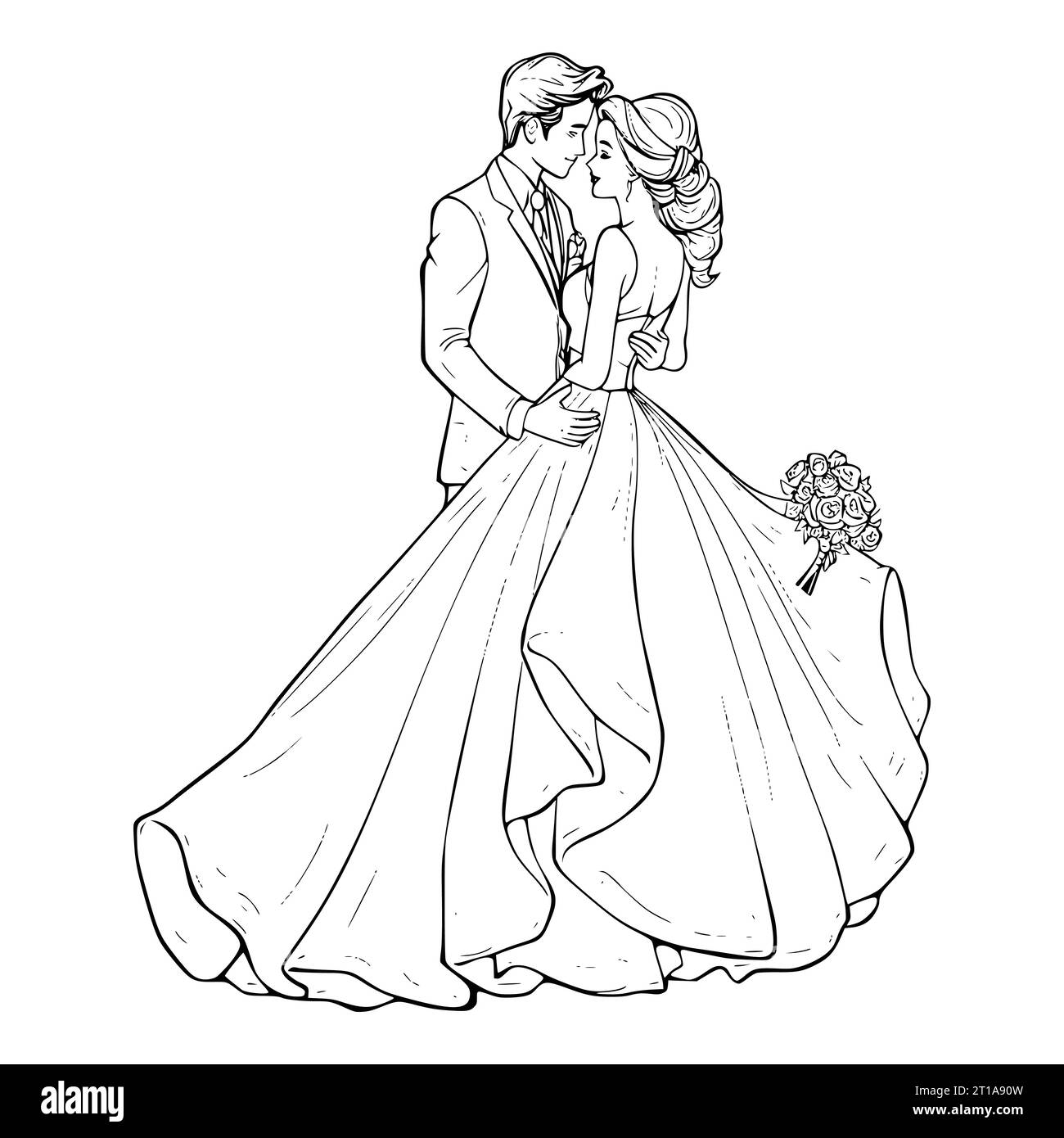 Wedding Dress Coloring Pages Printable Hi res Stock Photography And Images Alamy