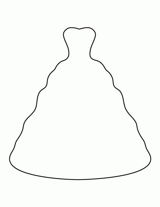 Wedding Dress Pattern Use The Printable Outline For Crafts Creating 