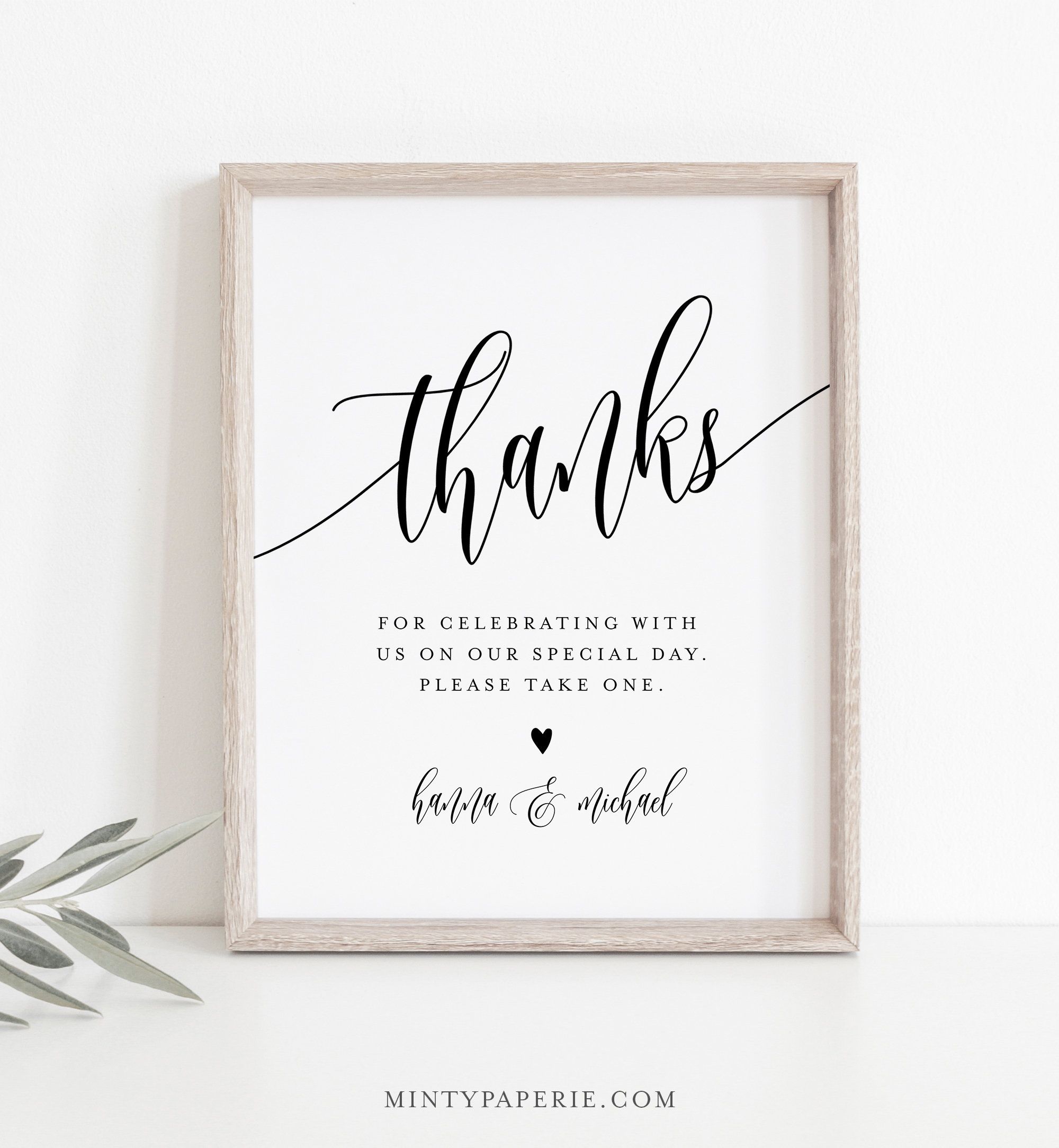 Wedding Favors Sign Editable Template Printable Favors Card 