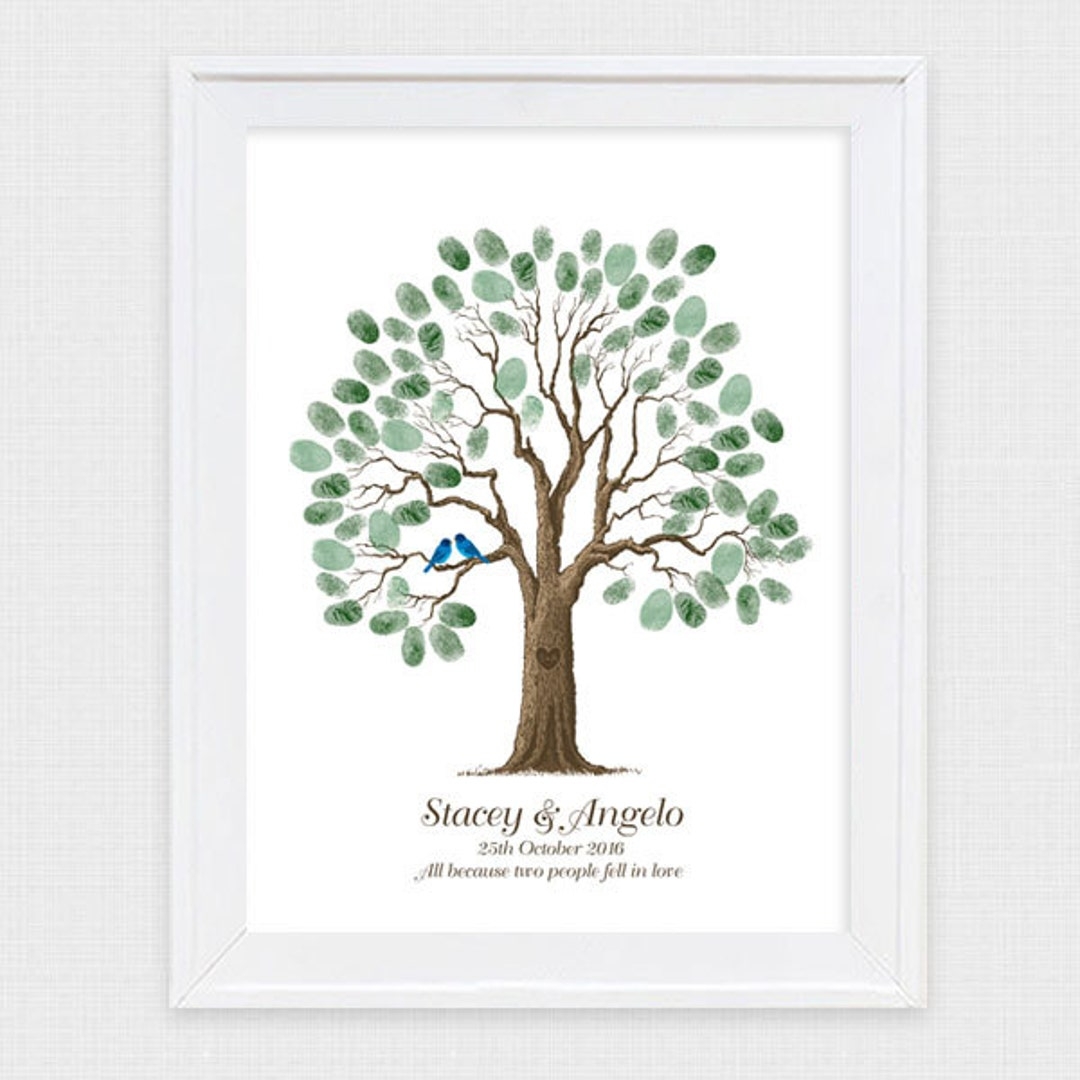 Wedding Guest Book Tree Printable File Rustic Old Oak Tree Personalized 
