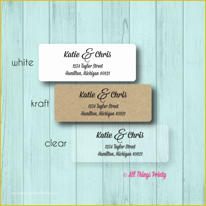 Wedding Invitation Address Labels Template
