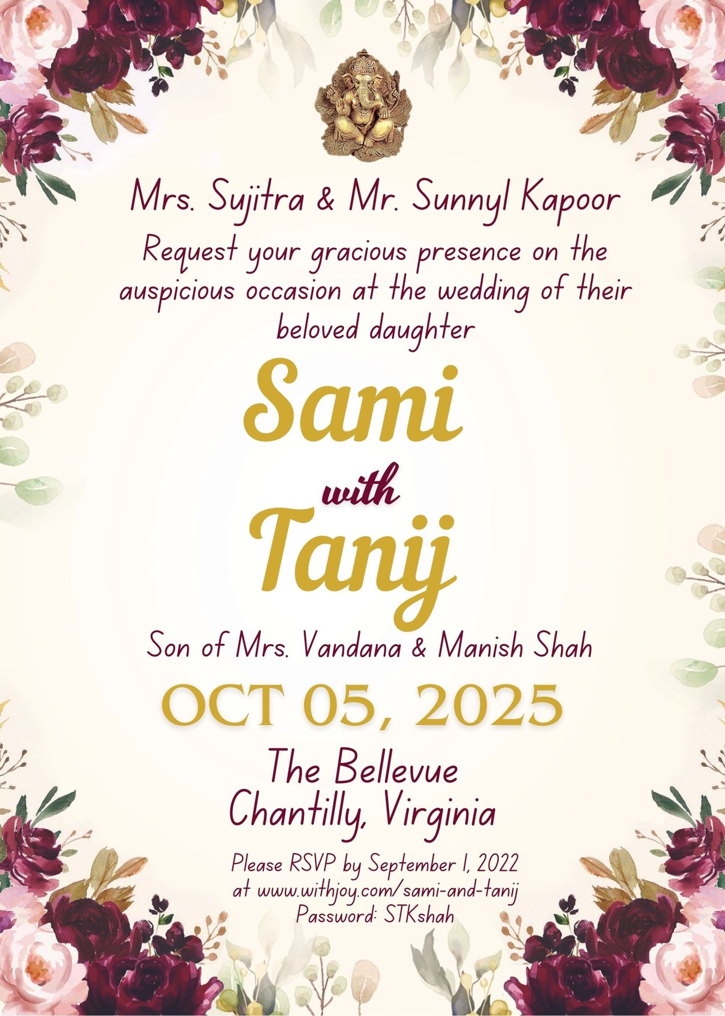 Wedding Invitation Canva Template