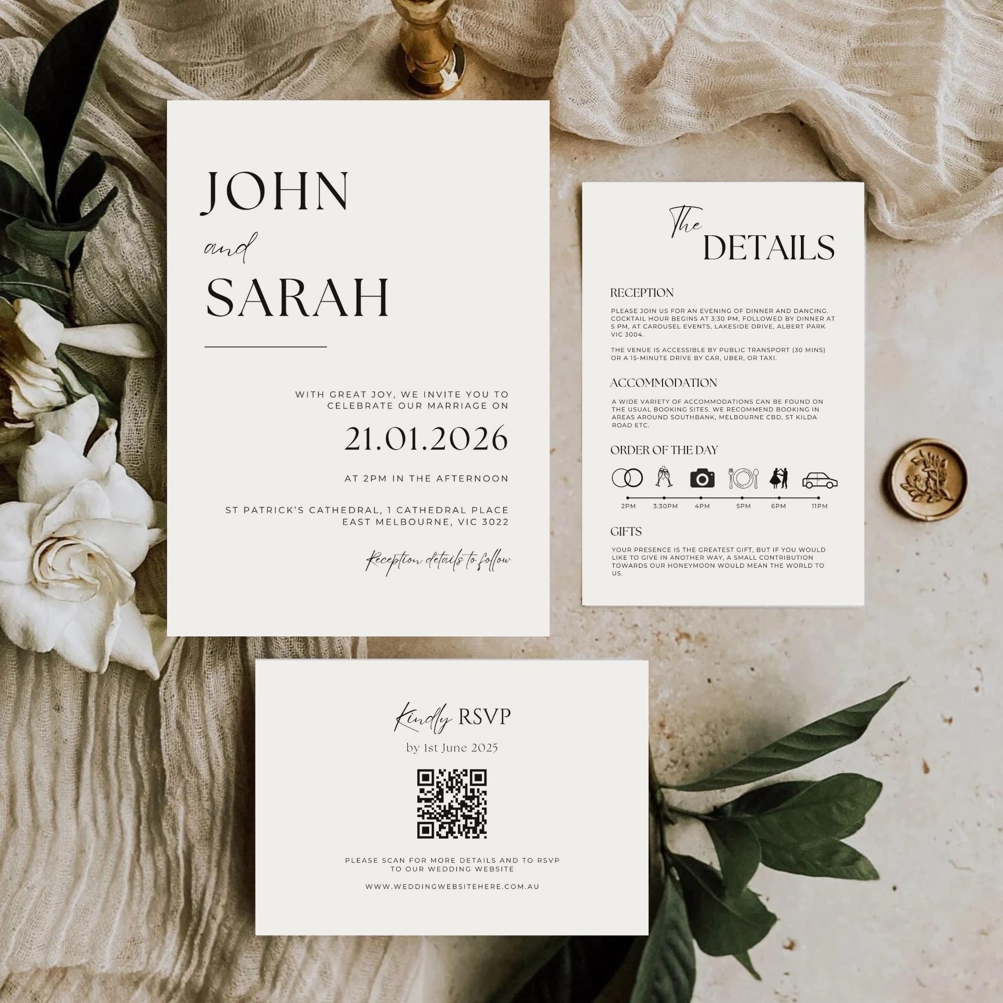 Wedding Invitation Template Etsy UK