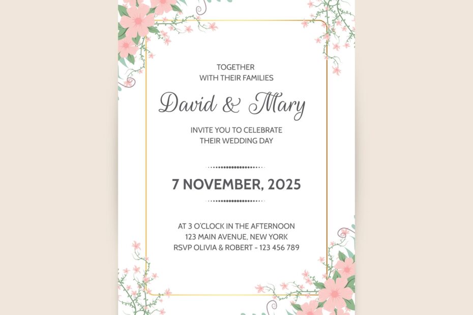 Wedding Invitation Template Free Download Behance