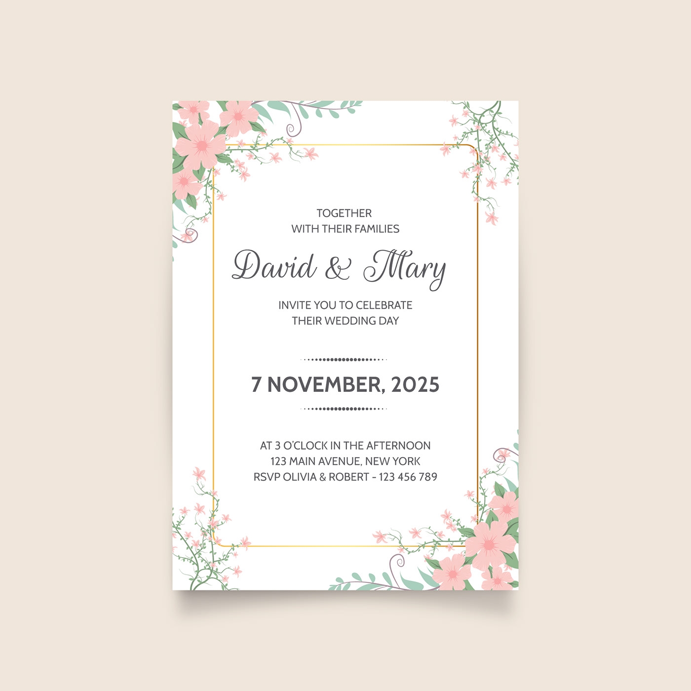 Wedding Invitation Template Free Download Behance