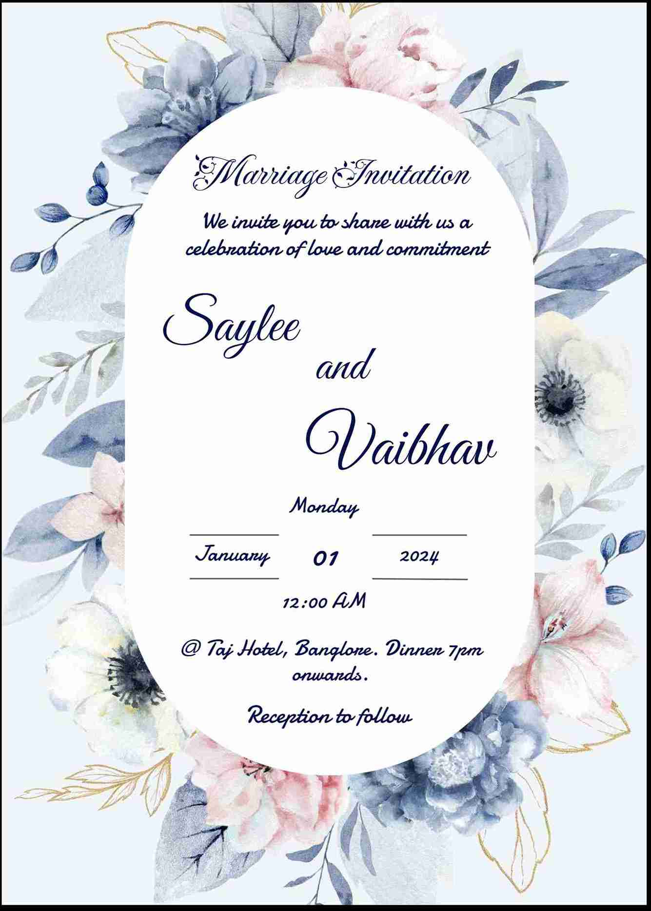 Wedding Invitation Templates customizable Easyinvite